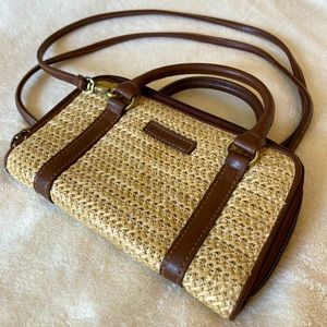 Purse with straw detail